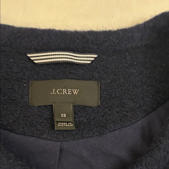 J.Crew Navy Blue Open Front Cardigan Wool blend And 100%Cotton lining - Picture 3 of 10